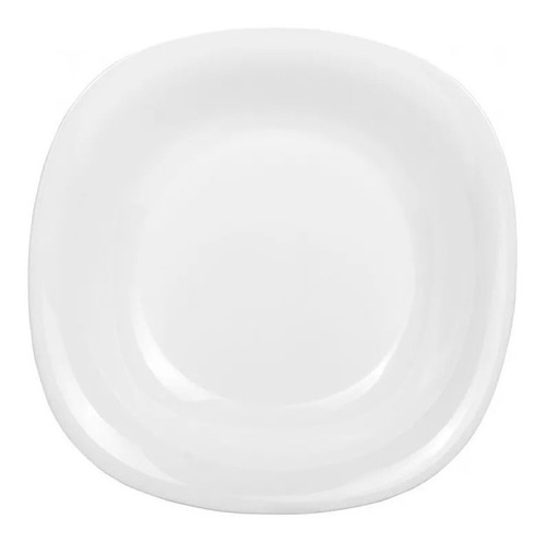 Plato Postre Blanco 19cm Vidrio Templado Carine Luminarc