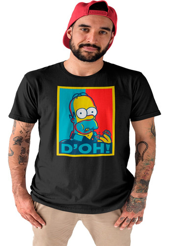 Polera Estampada De Algodon Premium Homero Simpson Fan Arte