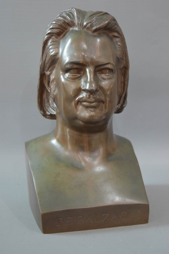 Escultura De Bronze, David D'angers -  Efígie De Balzac 