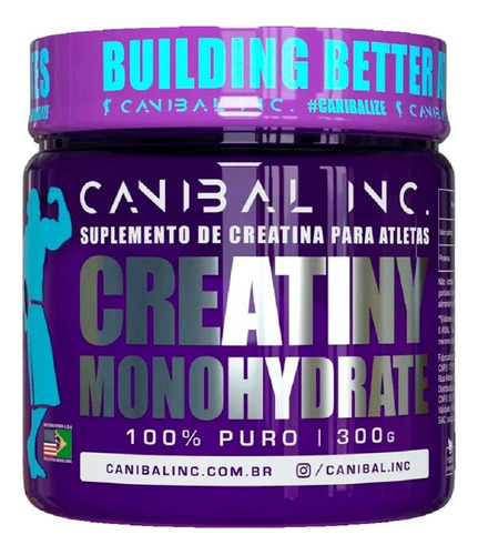 Creatina Monohidratada 100% Pura 300g Canibal Inc