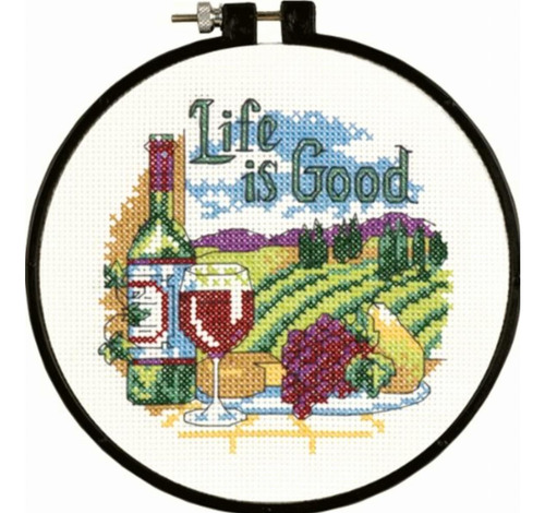 Dimensions 447525 Learn-a-craft Life Is Good Kit De Punto De