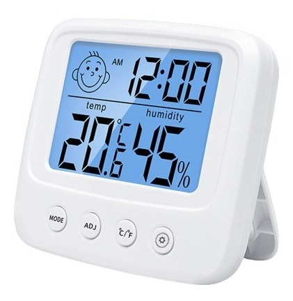  Termometro Higrometro Temperatura / Humedad Y Reloj 
