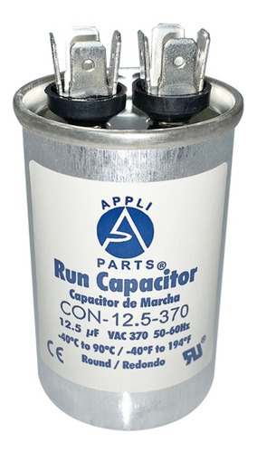 Condensador/ Capacitor De Marcha  12.5 Mfd 370 Vac Redondo