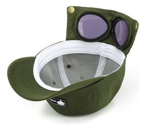 Sombrero De Aviador Con Gafas De Sol Bono De Béisbol Unisex