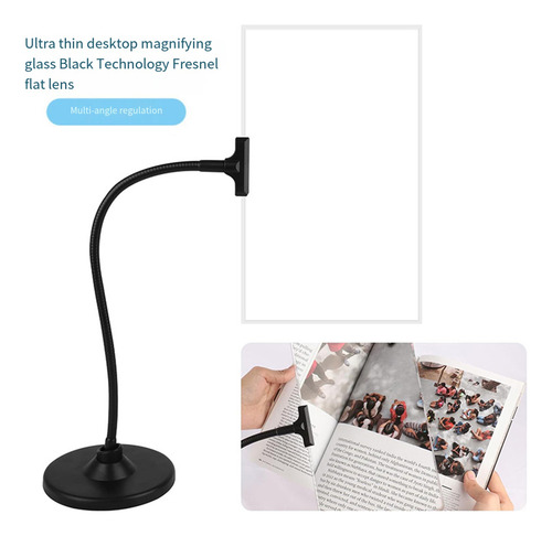 Lupa 4x Con Soporte, Libro Completo Flexible Con Cuello De C
