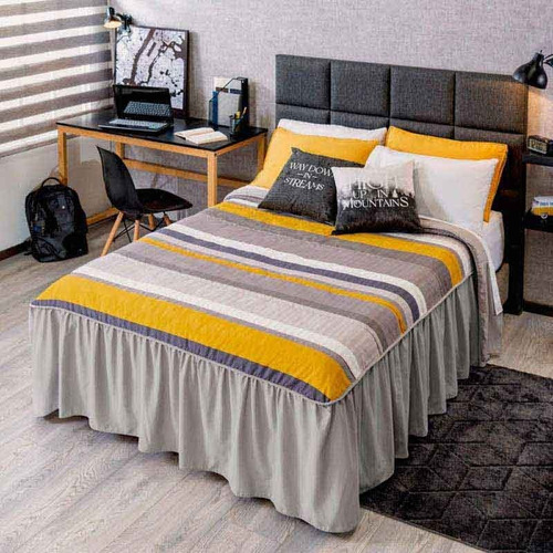 Colcha Denver Individual Con Funda Vianney Rayas Doble Vista