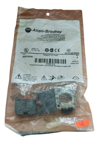 Allen Bradley 800f-mx02 Contact Cartridge With Latch Ser A -