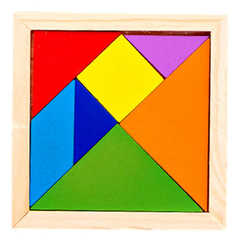 Rompecabezas Tangram Para Niños 7 Piezas Clásicas De Madera