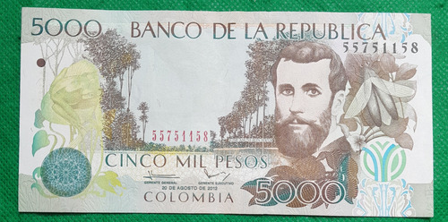 Billetes De 5000 Pesos,excelente Estado , Año 2012