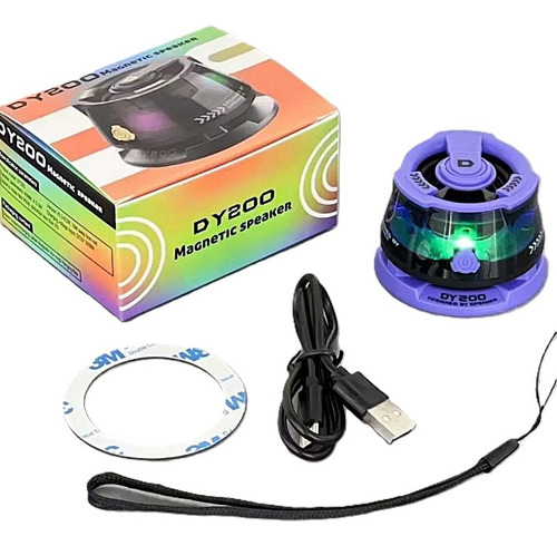 Bocina Bluetooth Magnética Nuevo 2025 Estilo Mecha Cyberpunk Índigo