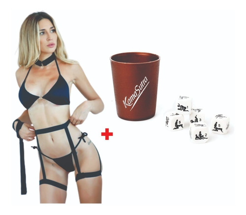 Imagen 1 de 2 de Juego Generala Kamasutra Dados Eroticos + Disfraz Sado