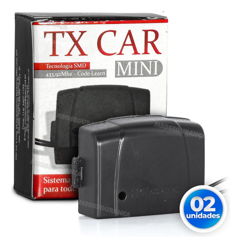 Kit 02 Tx Car Controle Abrir Portão Farol Carro Luz 433mhz