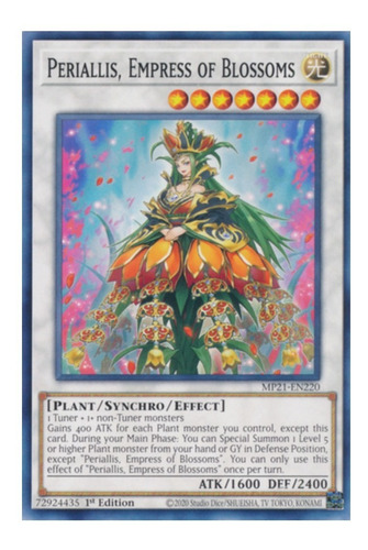Tarjeta Yugioh! Periallis, Empress Of Blossoms Mp21-en220