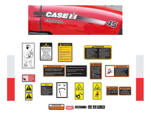 Calcomanías Para Tractor Farmall 75a(2010-2015) En Español