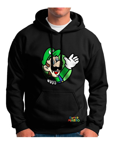 Buzo Con Capota Luigi Super Mario Bros Nintendo Hoodie Depor