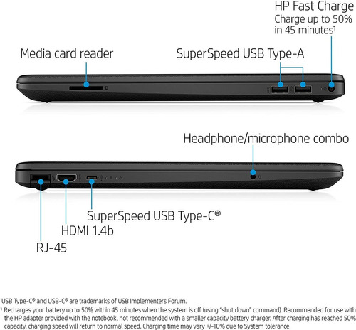 Hp 2022 Más Reciente 15.6 Fhd Thin Light Laptop, Dual-core I