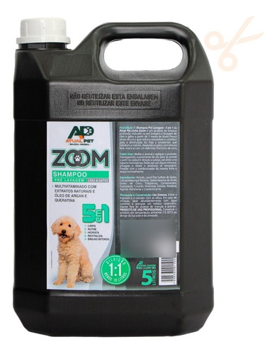 Shampoo Pré Lavagem Zoom 5l Cães Gatos Pet Shop Banho E Tosa