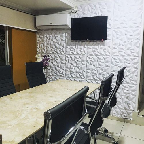 Imagem 5 de 10 de Painel De Parede 3d Revestimento Placas Pvc 50cm50cm Kit 9m²