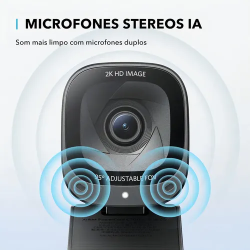 Câmera web Anker PowerConf C200 2K 30FPS cor preto | MercadoLivre
