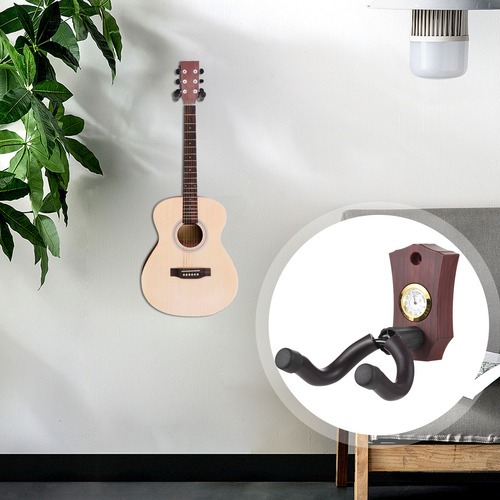 Soporte De Pared Para Guitarra Y Higrómetro 2 En 1 Para Inst