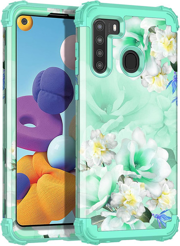 Casetego Para Galaxy A21, Resistente A Los Golpes, 3 Capas