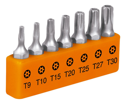 7 Puntas Torx Combinadas C/seguro Largo 1¨ Expert