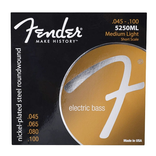 Encordado Fender Para Bajo De 4 Cuerdas Calibre 045 / 100 Escala Corta