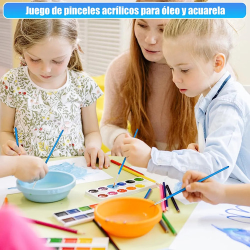 100 Set Pinceles Acuarela Acrílico Óleo Guache