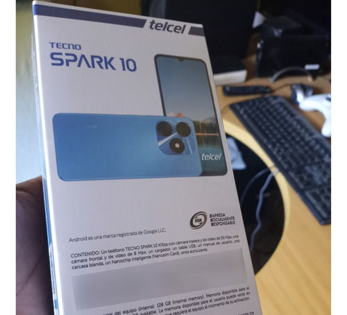 Tekno Spark 10 128gb, 8gb De Ram Azul Nuevo