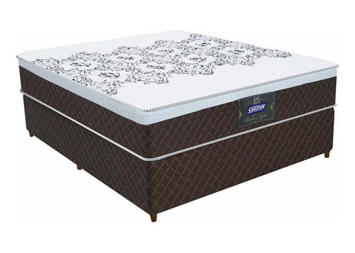 Conjunto Cama Box Casal New York 138x188cm Colcho Gazin