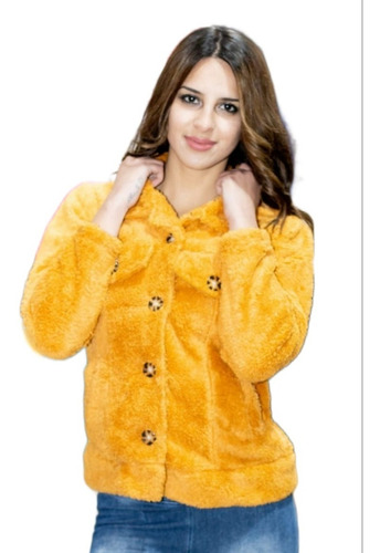 Chaqueta Teddy Botones  Peruana