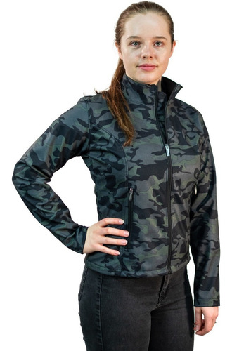 Chaqueta Casual De Neopreno Dama Camuflaje Militar Reimer