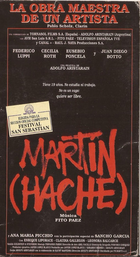 Martin Hache Vhs Federico Luppi Cecilia Roth Drama 1997