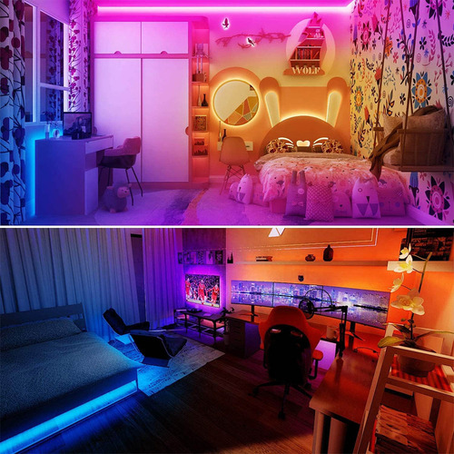 Fita Led Rgb Smd 5 Metros Dupla Face Controle Fonte