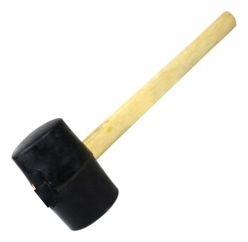 Martelo De Borracha Cabo De Madeira 60 Mm 500g