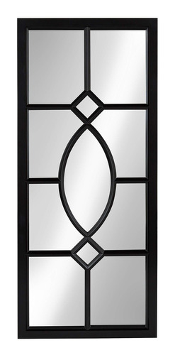 Espejo Pared Estilo Ventana 13 X 30 Color Bronce Oscuro And