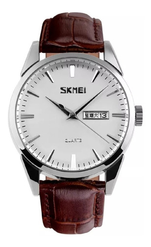 Skmei - Reloj Análogo 9073siwt-b Para Hombre