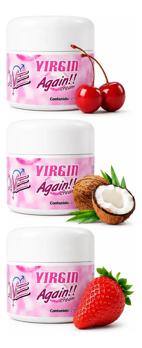Kit 3 Pz Gel Crema Estrechador Vaginal One Virgin 20 Grs C/u Fresa Cereza Coco