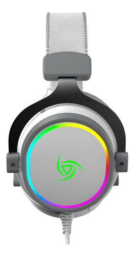 Imagen 2 de 9 de Auriculares Gamer Vsg Singularity Blanco Usb Rgb Pc Streamer