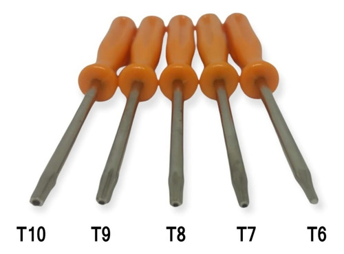 Imagen 4 de 10 de Juego De Destornilladores Torx T6 T7 T8 T9 T10