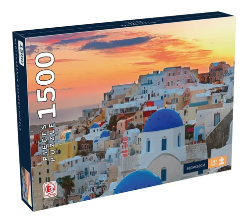 Rompecabezas 1500 Piezas Santorini Grecia Puzzle Paisaje
