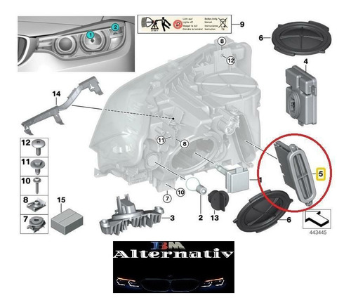Unidad Modulo Control Curva Luz Adaptativa Bmw F30 F31 F34