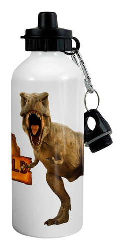Botella Jurassic Park Tapa + Pico Dosificador + Gancho +caja