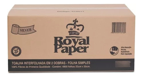 Papel Toalha Interfolha Cotia 100% Cel. 22x20 C/4800 Fls