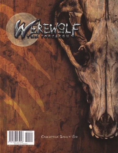 Rpg The World Of Darkness Werewolf Forsaken Character Sheet Pad - Ficha Personagem Rpg Lobisomen (lacrado)