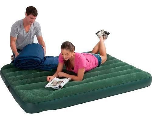 Colchón inflable Intex 66927 Individual color verde hasta 136kg de 99cm x 191cm x 22cm