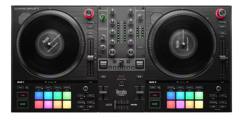 Controlador Dj Hercules Impulse T7 Xlr Vinilo 7  2 Platos