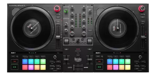 comprar Controlador Dj Hercules Impulse T7 Xlr Vinilo 7 2 Platos Color Negro