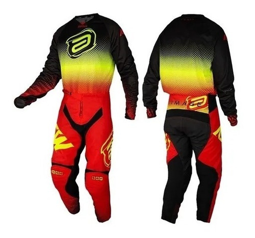 Kit Conjunto Calça Camisa Motocross Asw Image Mandala Trilha