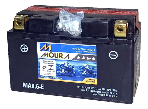 Bateria Moura Moto  Ma8,6-e  8,6 Ah